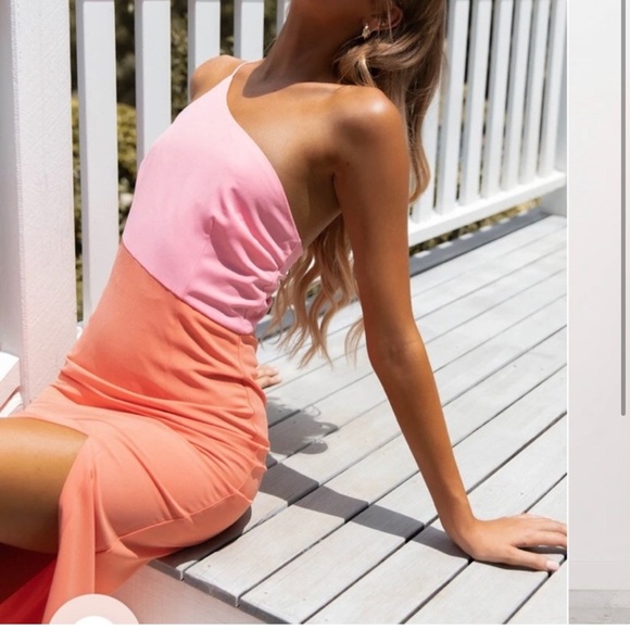 Petal & Pup midi dress one shoulder nwot - Picture 2 of 8